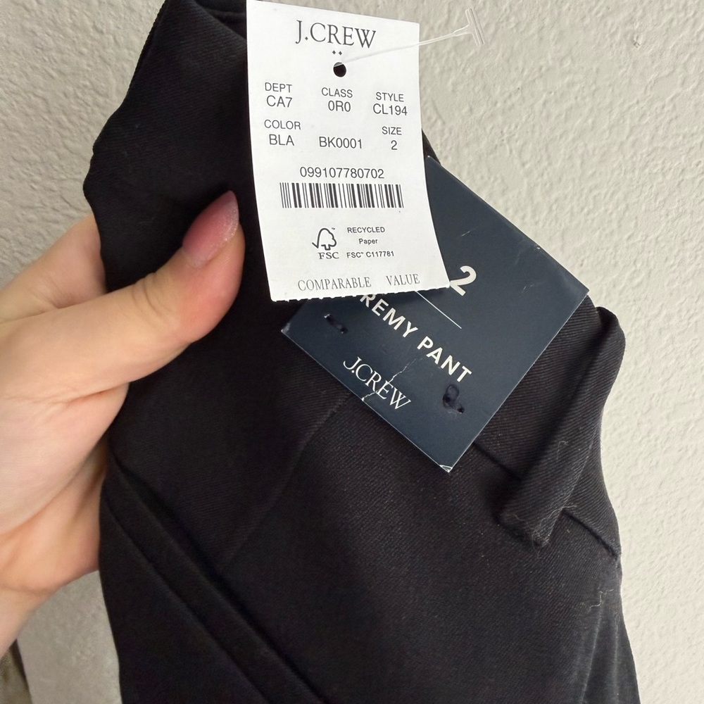 J. Crew Black Stretch Remy Pant
